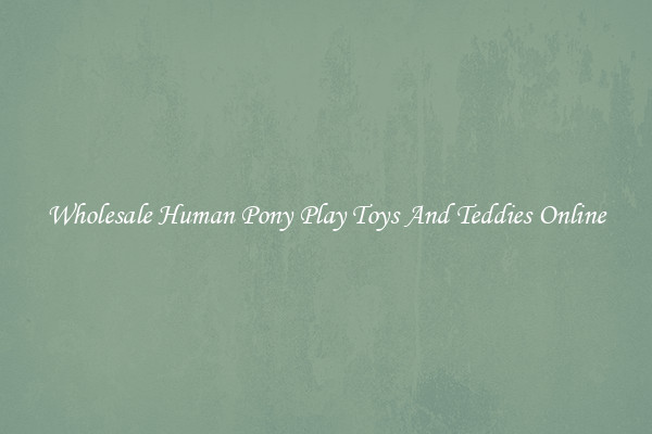 Wholesale Human Pony Play Toys And Teddies Online