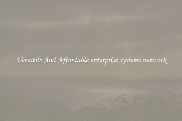 Versatile And Affordable enterprise systems network