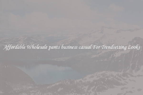Affordable Wholesale pants business casual For Trendsetting Looks