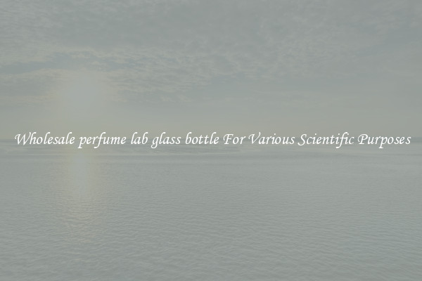 Wholesale perfume lab glass bottle For Various Scientific Purposes