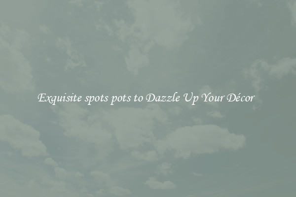 Exquisite spots pots to Dazzle Up Your Décor  
