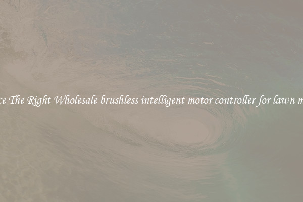 Source The Right Wholesale brushless intelligent motor controller for lawn mower