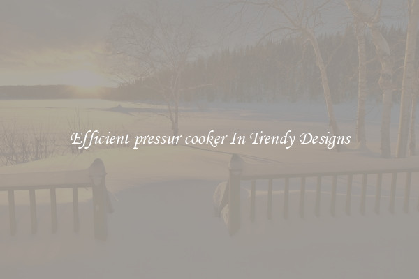 Efficient pressur cooker In Trendy Designs