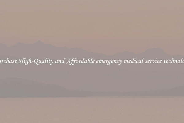 Purchase High-Quality and Affordable emergency medical service technology