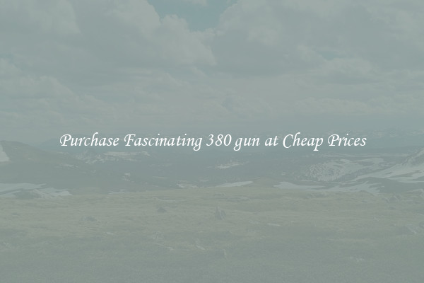 Purchase Fascinating 380 gun at Cheap Prices